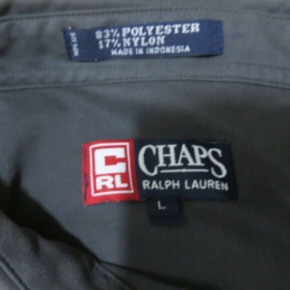 Chaps Ralph Lauren Charcoal Gray Shirt Mens L - Picture 9 of 9